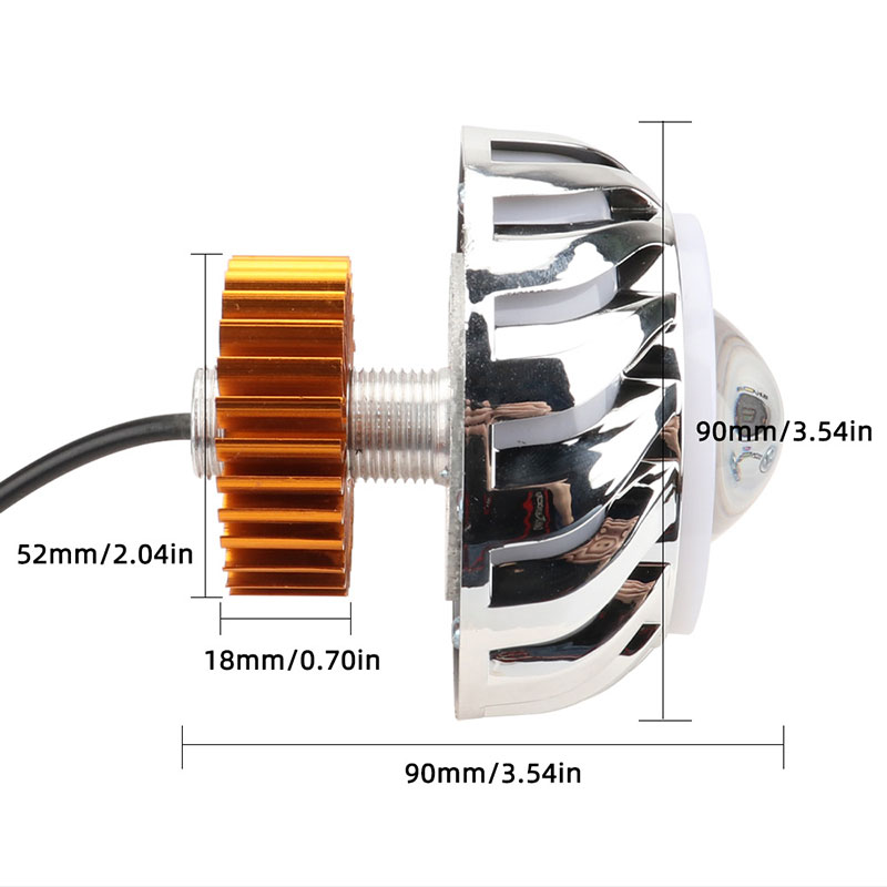 1 قطعة سيارة دراجة نارية المصب - مراجعة Universal Motorcycle Led Headlight Projector وسعره